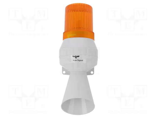 Signaller: lighting-sound; 24VDC; bulb BA15D; orange; IP43; KLL AUER SIGNAL 710111005