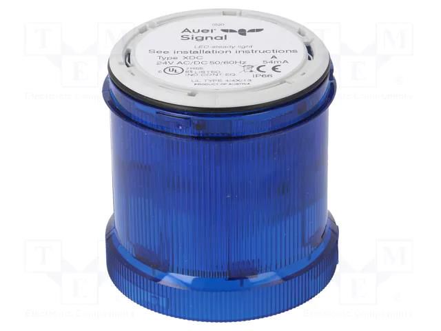 Module: light signaller; blue; LED; 24VDC; 24VAC; IP66; Ø73x76mm AUER SIGNAL 900015405