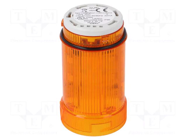 Module: light signaller; orange; LED; 24VDC; 24VAC; IP66; Ø40x77mm AUER SIGNAL 902011405