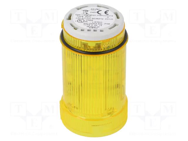 Module: light signaller; yellow; LED; 24VDC; 24VAC; IP66; Ø40x77mm AUER SIGNAL 902017405