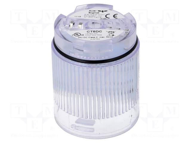 Module: light signaller; transparent; LED; 24VDC; IP65; Ø50x69mm AUER SIGNAL 915014005