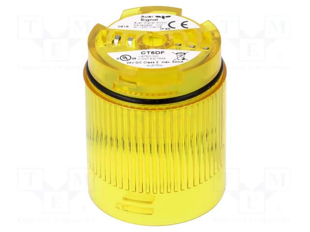 Module: light signaller; yellow; LED; 24VDC; IP65; Ø50x69mm AUER SIGNAL 915027005