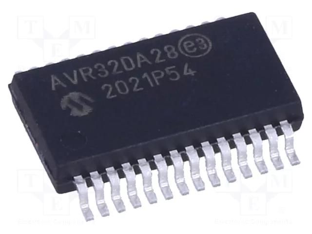 IC: AVR microcontroller; SSOP28; 1.8÷5.5VDC; Cmp: 3; AVR32; AVR-DA MICROCHIP TECHNOLOGY AVR32DA28-I/SS