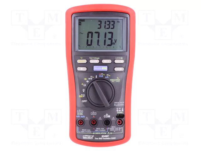 Meter: insulation resistance; LCD; Sampling: 5x/s; 2uF÷20mF BRYMEN BM887