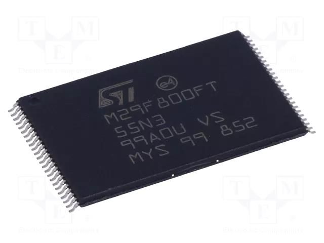 IC: FLASH memory; 8MbFLASH; 1Mx8bit; 55ns; TFSOP48; parallel MICRON TECHNOLOGY M29F800FT55N3E2