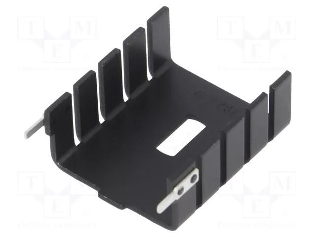 Heatsink: moulded; TO220; black; L: 30mm; W: 25.4mm; H: 12.7mm; screw Wakefield Thermal 287-1ABE