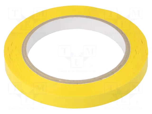 Tape: electrical insulating; W: 12mm; L: 66m; Thk: 0.06mm; yellow H-OLD HOLD-P.34-12-66/YL