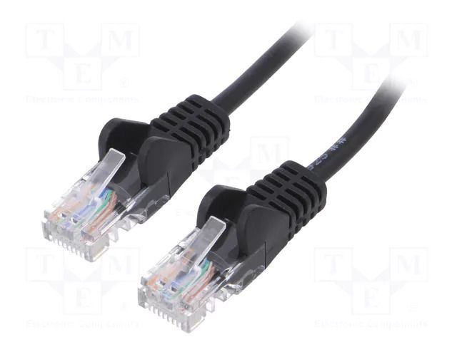 Patch cord; U/UTP; Cat: 6; RJ45 plug,both sides; stranded; CCA GOOBAY U/UTP6-CCA-015BK