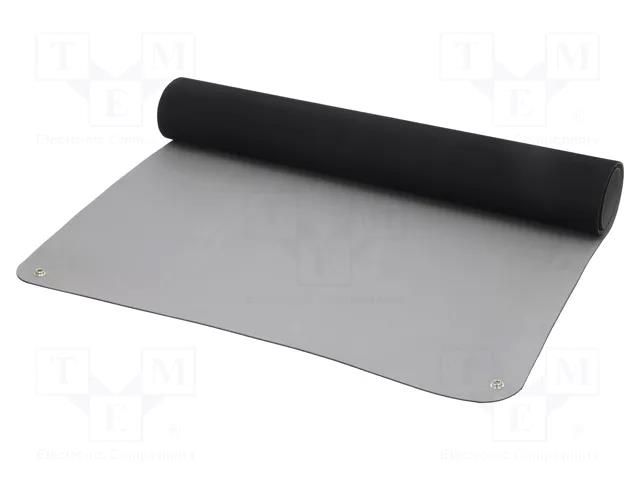 Mat: bench; ESD; grey (bright); L: 1.2m; Width: 0.6m; Thick: 2mm STATICTEC PRT-STW414008