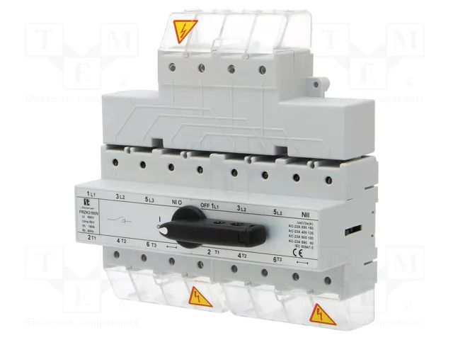 Switch: mains-generator; Stabl.pos: 3; 160A; I-0-II; Poles: 3+N SPAMEL PRZK-3160N-W02