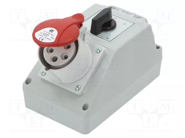 Switch socket; IP44; wall mount SPAMEL ZI02-R221