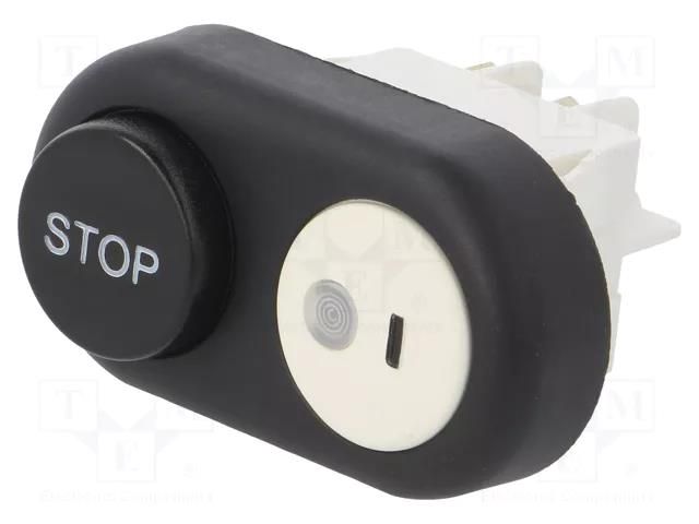 Switch: push-button; Pos: 2; SPST; 16A/250VAC; OFF-ON COMELUX 4010TTR1503