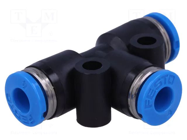 Push-in fitting; straight,T-tap splitter; -0.95÷6bar; PBT; QS FESTO QST-4