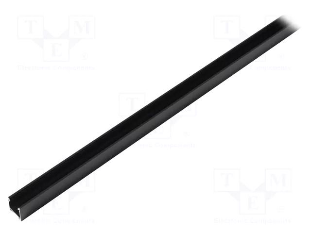 Profiles for LED modules; black; L: 2m; LINEA20; aluminium TOPMET TOP-LINEA20/BK-2M