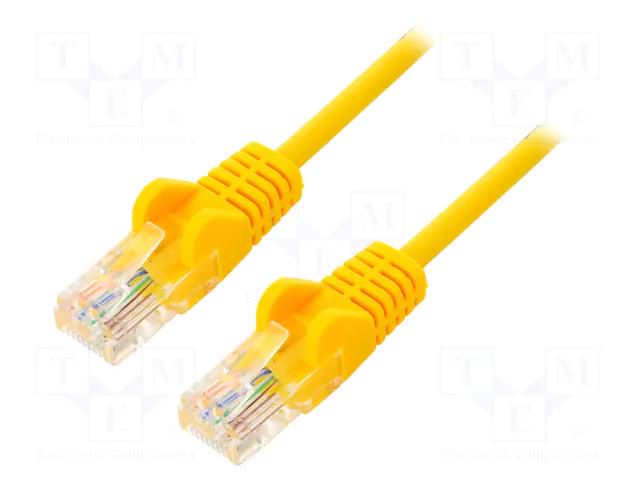 Patch cord; RJ45 plug,both sides; U/UTP; 6; stranded; CCA; PVC Goobay U/UTP6-CCA-015YL