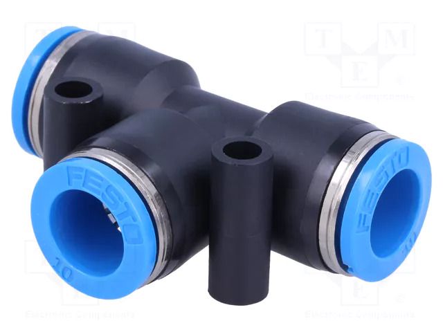 Push-in fitting; straight,T-tap splitter; -0.95÷6bar; PBT; QS FESTO QST-10