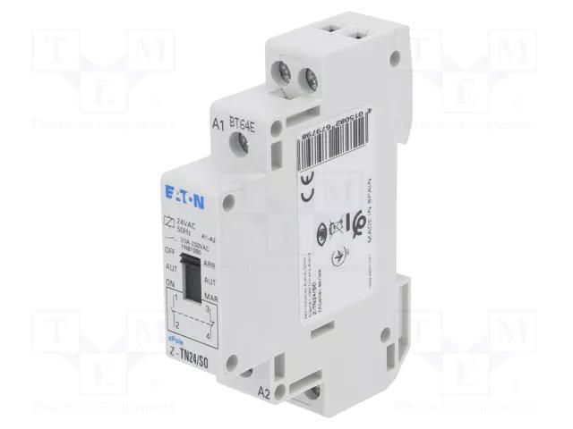 Relay: installation; monostable; NC + NO; Ucoil: 24VAC; 20A; IP20 EATON ELECTRIC Z-TN24/1S1O
