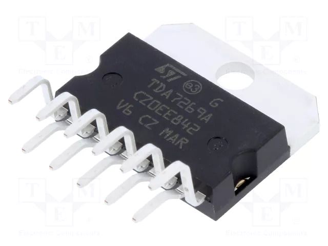 IC: audio amplifier; Pout: 28W; stereo; 5÷20VDC; Ch: 2; Amp.class: AB STMicroelectronics TDA7269A