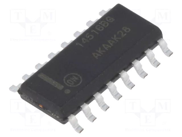 IC: digital; 4bit,binary counter; SMD; SO16; 3÷18VDC; -55÷125°C ONSEMI MC14516BDG