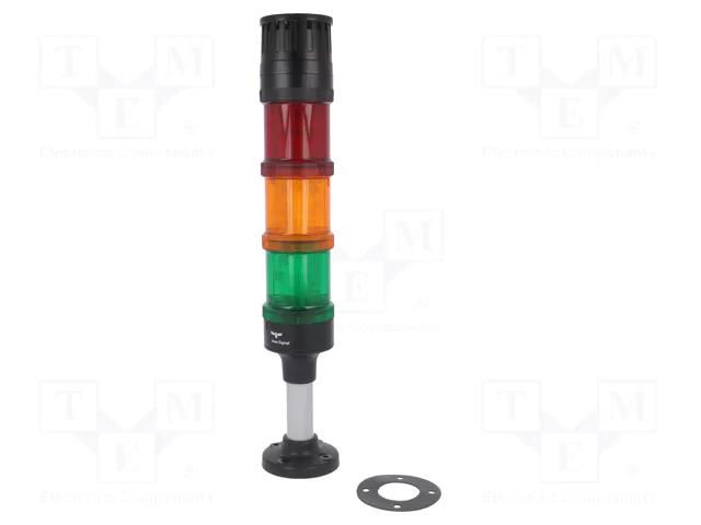 Signalling column; red/orange/green; LED; 230VAC; IP66; ABS; 60mm AUER SIGNAL ECO60-Q81