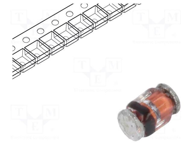 Diode: Zener; 0.5W; 10V; SMD; reel,tape; MicroMELF; single diode VISHAY BZM55B10