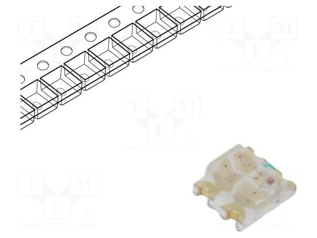 LED; RGB; SMD; 0603; 2.6÷3.4/2.4÷3.4/1.6÷2.4VDC; 1.6x1.5x0.5mm OPTOSUPPLY OSTB0603C1C-C