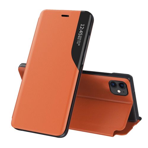 Eco Leather View Case elegant bookcase type case with kickstand for iPhone 13 Pro Max orange, Hurtel 5907769334306 5907769334306