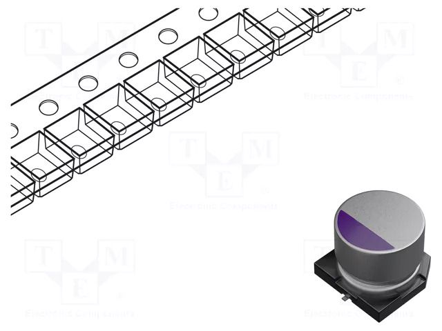 Capacitor: polymer; 82uF; 16VDC; SMD; OS-CON SVPD; ±20%; Ø8x7mm PANASONIC 16SVPD82M