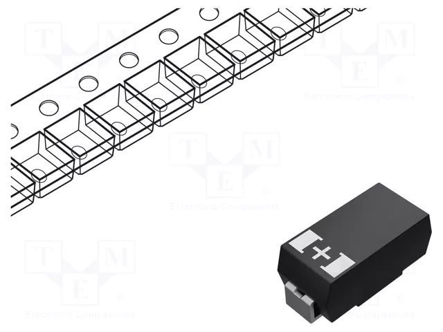 Capacitor: tantalum-polymer; 33uF; 10VDC; 1100mA; SMD; POSCAP TPB PANASONIC 10TPB33M