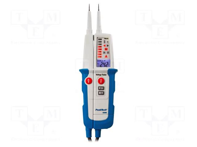 Tester: electrical; LCD; 3,5 digit (1999); VAC: 6÷1000V; 0÷400Hz PEAKTECH PKT-P1096