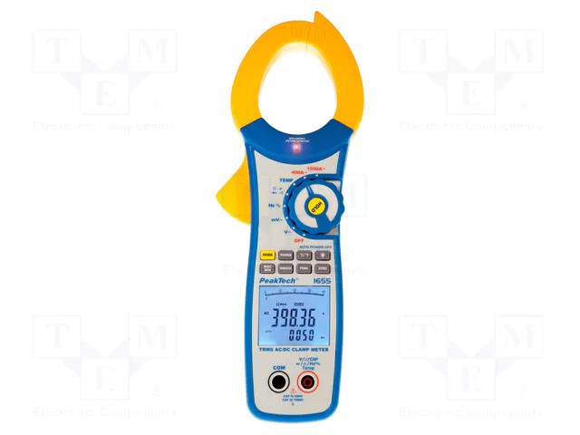 Meter: multifunction; digital,pincers type; Øcable: 55mm; LCD PEAKTECH PKT-P1655