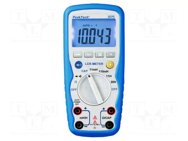 LCR meter; LCD; 4,5 digit (11000); L accuracy: ±(2%+0.2mH) PEAKTECH PKT-P2175