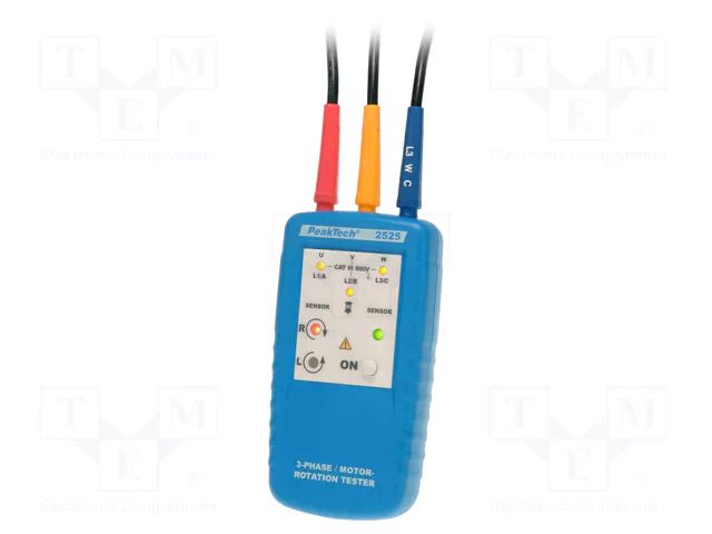 Tester: phase sequence; LED; 120÷400VAC; Freq: 45÷70Hz PEAKTECH PKT-P2525