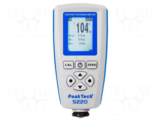 Tester: coating thickness; Range: 0,1÷1300um; 54x118x28mm PEAKTECH PKT-P5220