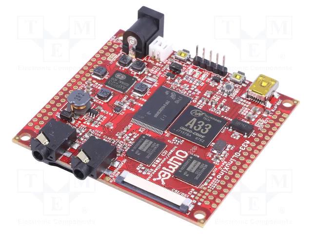 Single-board computer; Cortex A7; 1GBRAM,8GBFLASH; 5VDC; 66x71mm OLIMEX A33-OLINUXINO-N8G