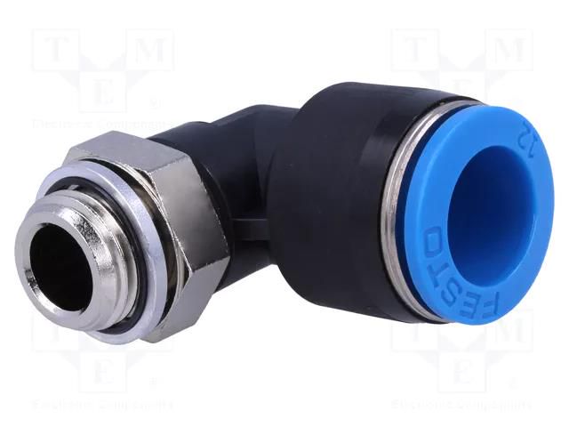 Push-in fitting; angled 90°; -0.95÷6bar; Gasket: NBR caoutchouc FESTO QSL-G1/4-12