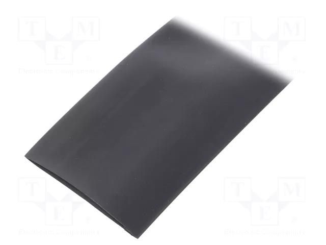 Heat shrink sleeve; thin walled,flexible; 2: 1; 50.8mm; black HELLERMANNTYTON TF21-50.8/25.4BK60