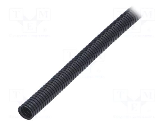 Protective tube; Size: 12; polyamide 12; black; L: 50m; PIS; UL94V-0 PMA I-PIST-12B