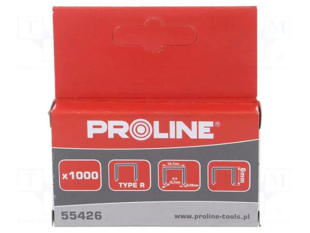 Staples; Width: 12.7mm; L: 6mm; 1000pcs. PROLINE PRE-55426