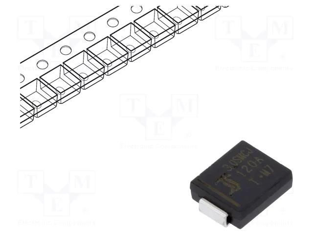 Diode: TVS; 3kW; 133÷148V; 15.5A; unidirectional; ±5%; SMC; 3.0SMCJ DIOTEC SEMICONDUCTOR 3.0SMCJ120A-DIO