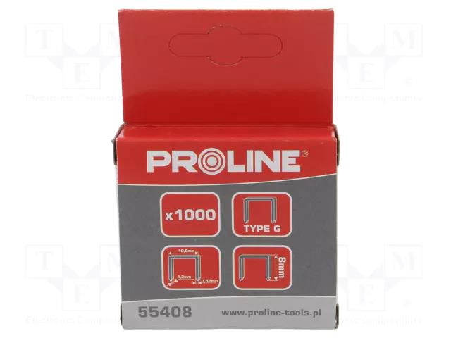 Staples; Width: 10.6mm; L: 8mm; 1000pcs. PROLINE PRE-55408