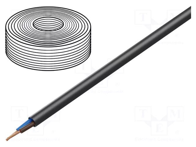 Wire; H07RN-F,TITANEX®; 2x4mm2; round; stranded; Cu; rubber; black HELUKABEL TITANEX2X4.0