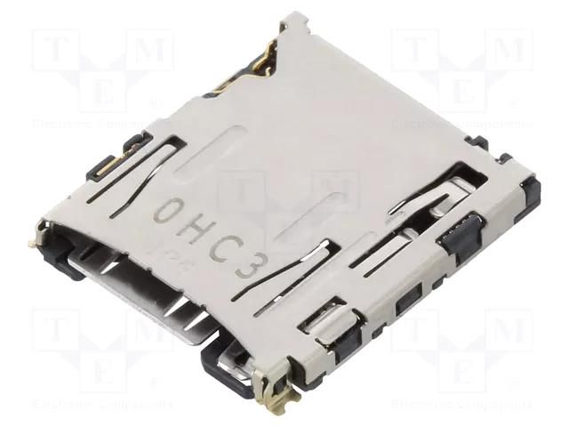 Connector: for cards; microSD; push-push,top board mount; SMT HIROSE DM3AT-SF-PEJM5/C