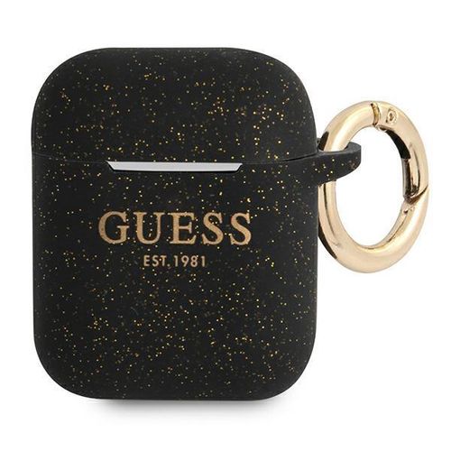 Guess GUA2SGGEK AirPods cover black/black Silicone Glitter, Guess 3666339010263 3666339010263