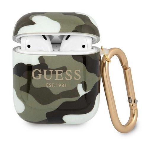 Guess GUA2UCAMA AirPods cover green/khaki Camo Collection, Guess 3666339010119 3666339010119