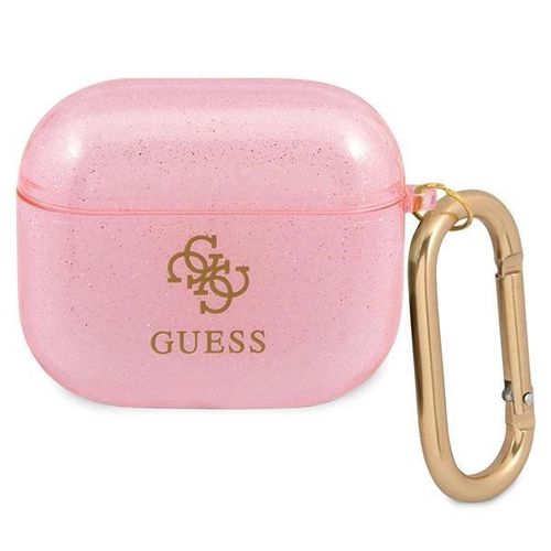 Guess GUA3UCG4GP AirPods 3 cover pink/pink Glitter Collection, Guess 3666339009953 3666339009953