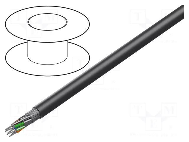 Wire; ETHERLINE® TRAIN,SF/UTP; 4x2x24AWG; 5e; stranded; Cu; black LAPP ETH-TRAIN-2170907