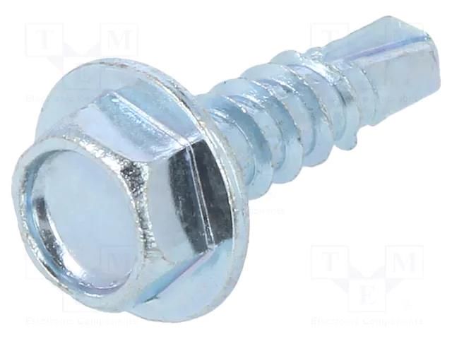 Screw; for metal; with flange; 3.5x13; Head: hexagonal; 5.5mm; zinc BOSSARD B3.5X13/BN1880