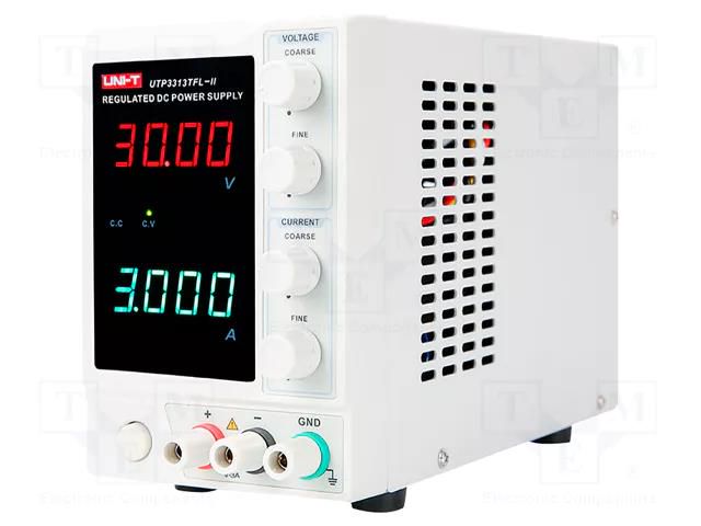 Power supply: laboratory; single-channel,linear; 0÷30VDC; 0÷3A UNI-T UTP3313TFL-II