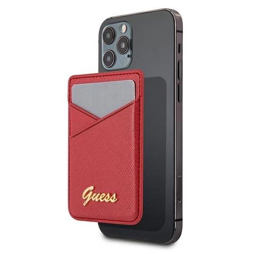 Guess Wallet Card Slot GUWMSSASLRE MagSafe Saffiano red/red, Guess 3666339006815 3666339006815